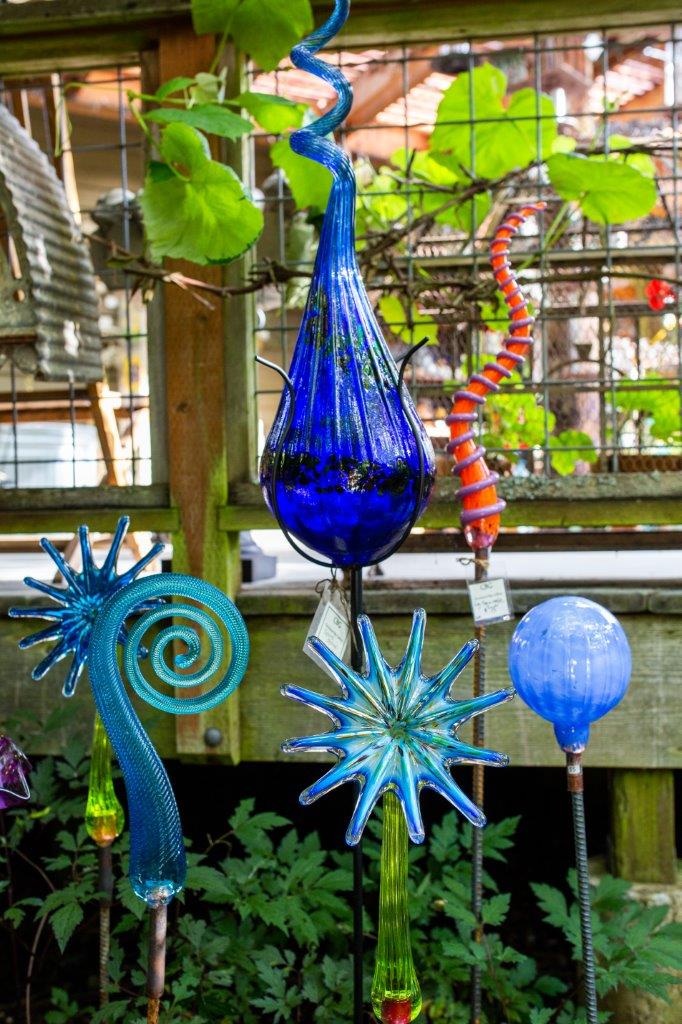 Hand Blown Garden Glass – Chuckanut Bay Gallery & Sculpture Garden